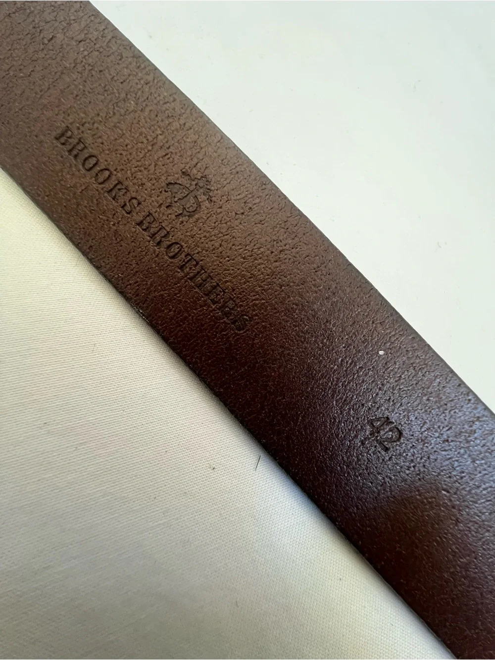 Brooks Brothers Belt Brown Leather With Silver Buckle Men's 42 USA 100009019